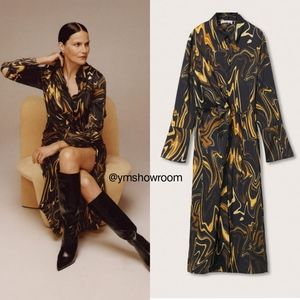 27 MANGO Marble print shirt dress